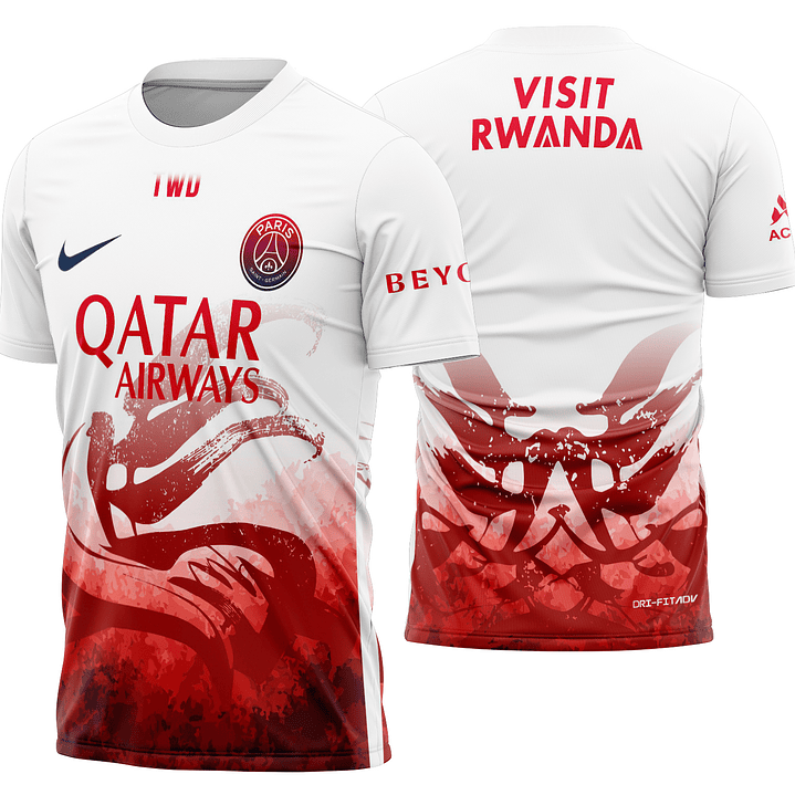 Arte vetor camisa PSG Pre-jogo Chinese New Year 2025-2026 1