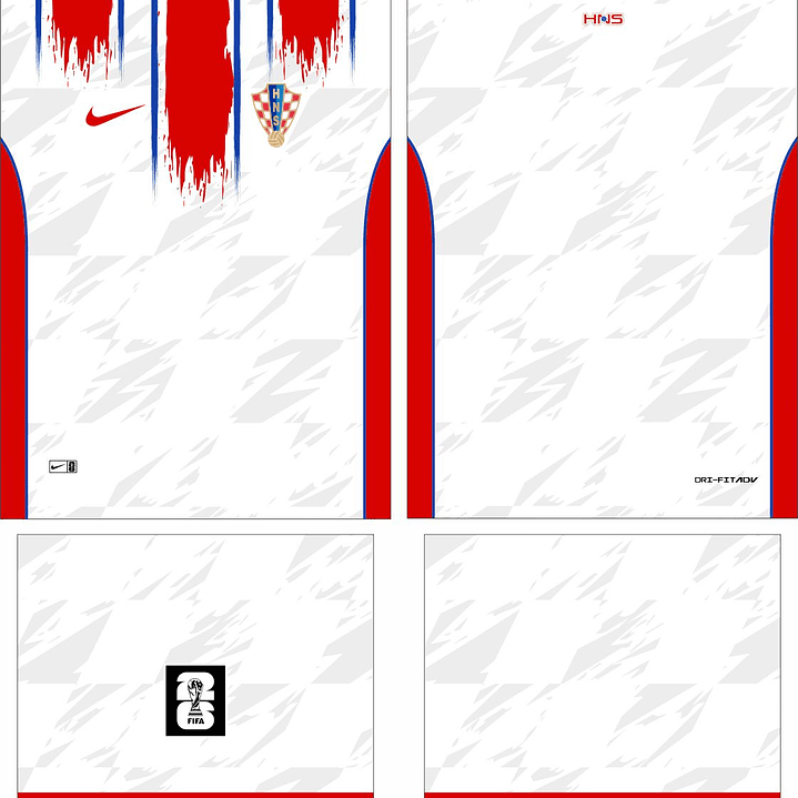 Arte Vetor Camisa Croacia Concept 2026 2