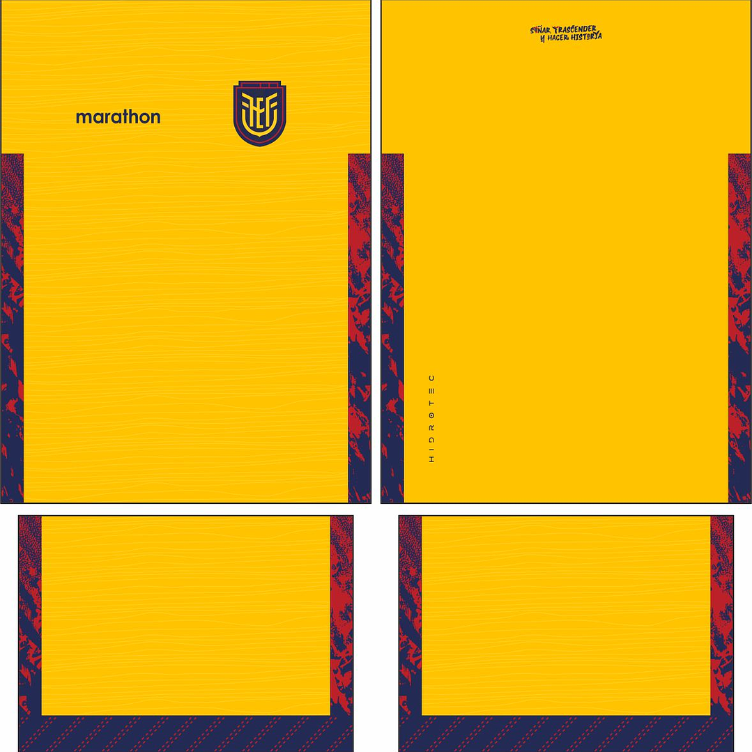 Arte Vetor Camisa Equador local 2026 2