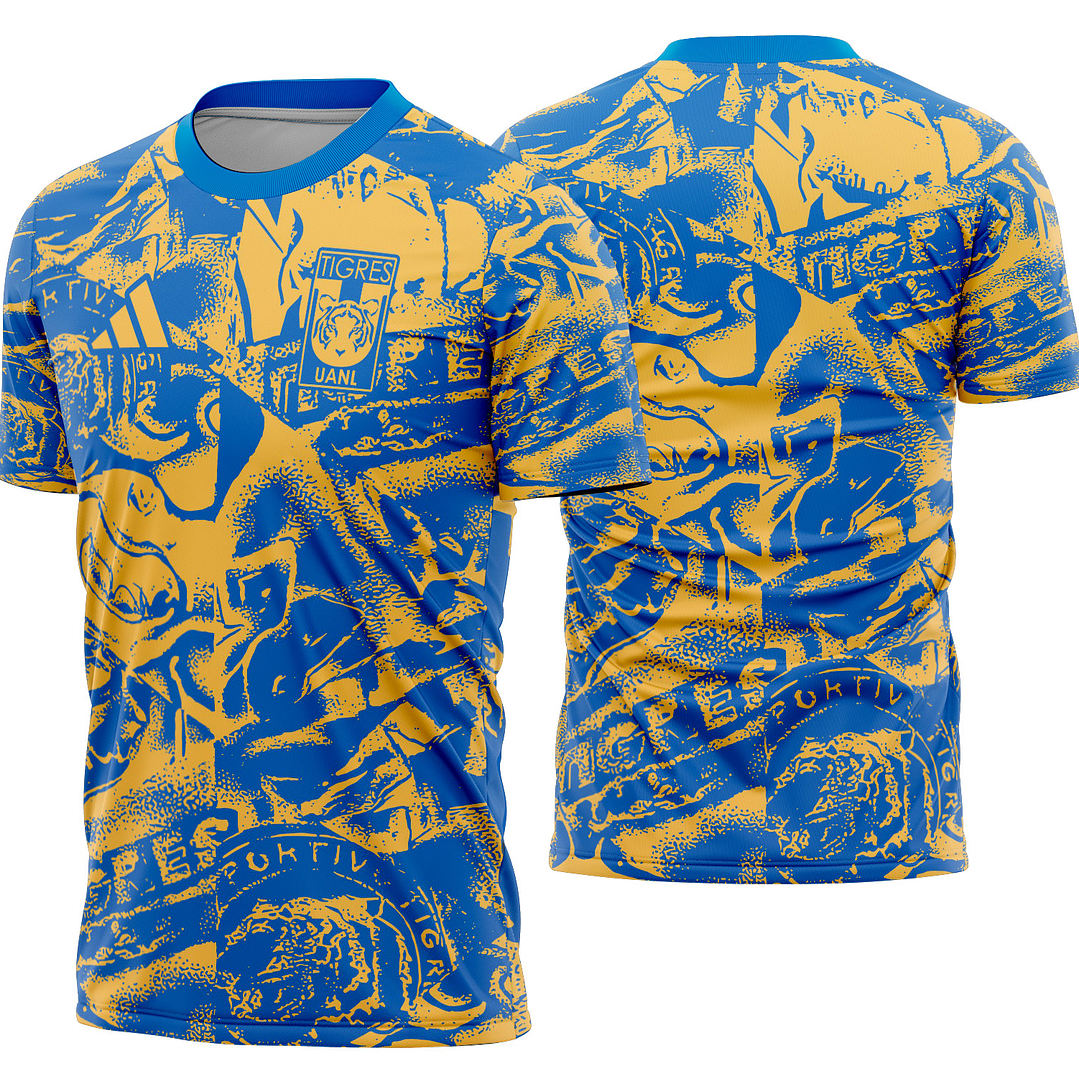 Arte Vetor Camisa Tigres UANL Pre-jogo 2025-2026 1