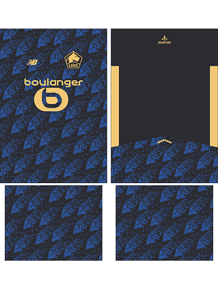 Arte Vetor Camisa Lille LOSC Third 2025-2026