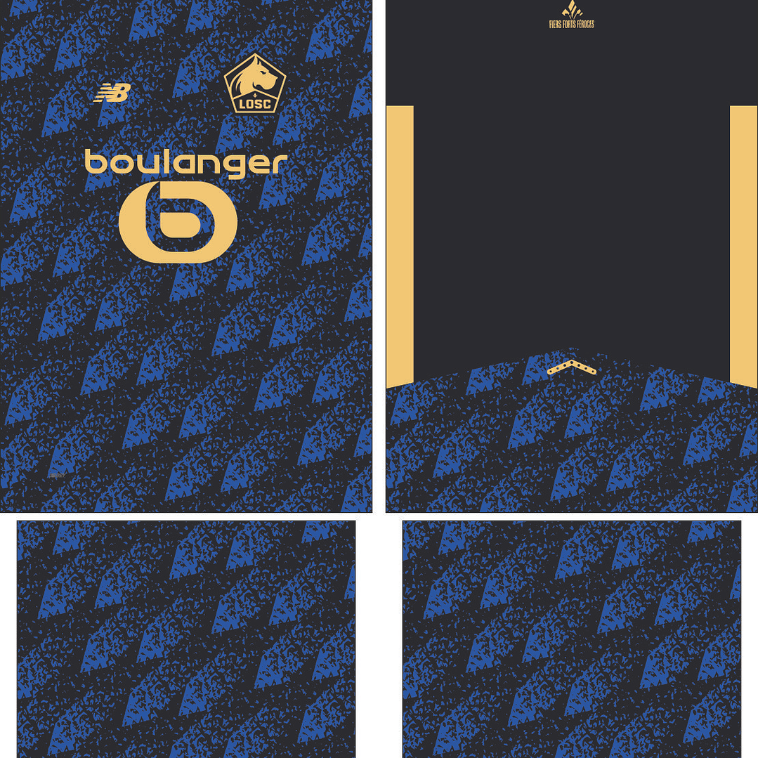 Arte Vetor Camisa Lille LOSC Third 2025-2026 2