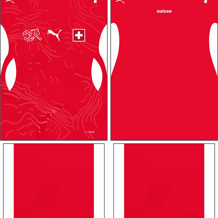 Arte Vetor Camisa Suiça Home 2026 2