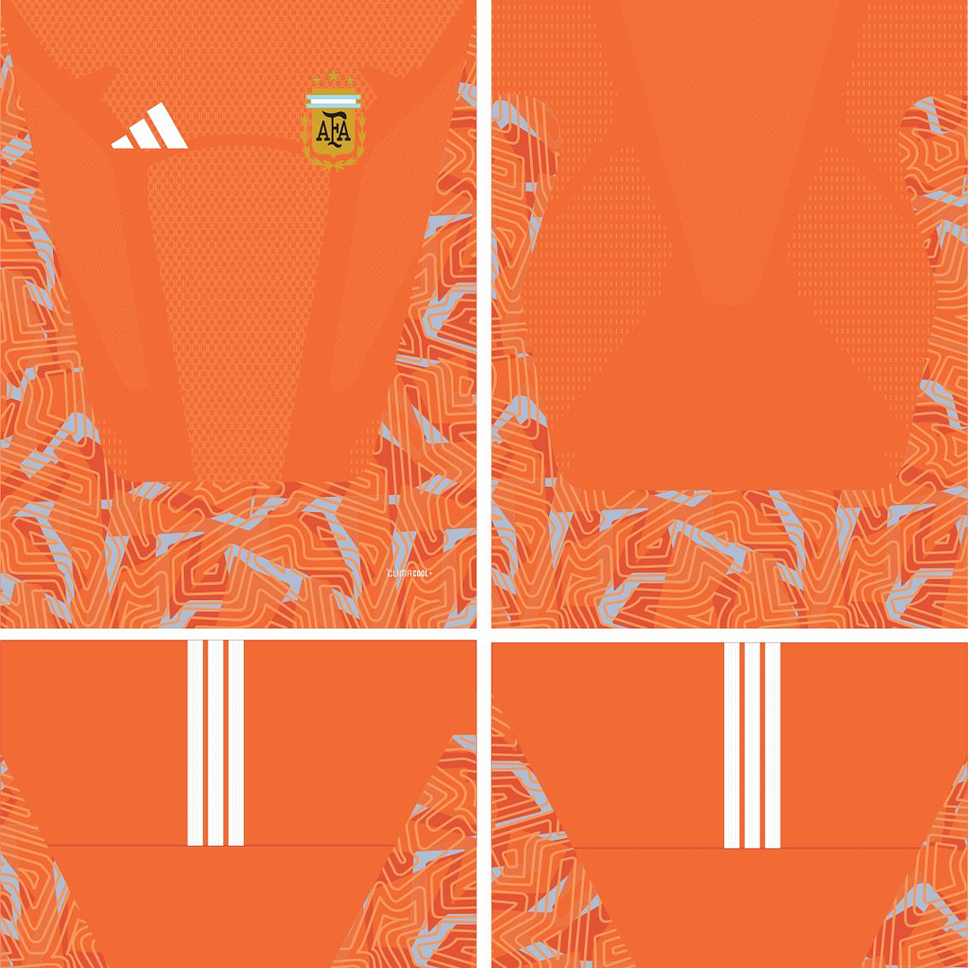 Arte Vetor Camisa Argentina Goleiro II 2026 2