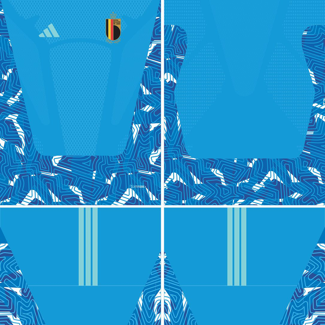 Arte Vetor Camisa Belgica Goleiro I 2026 2