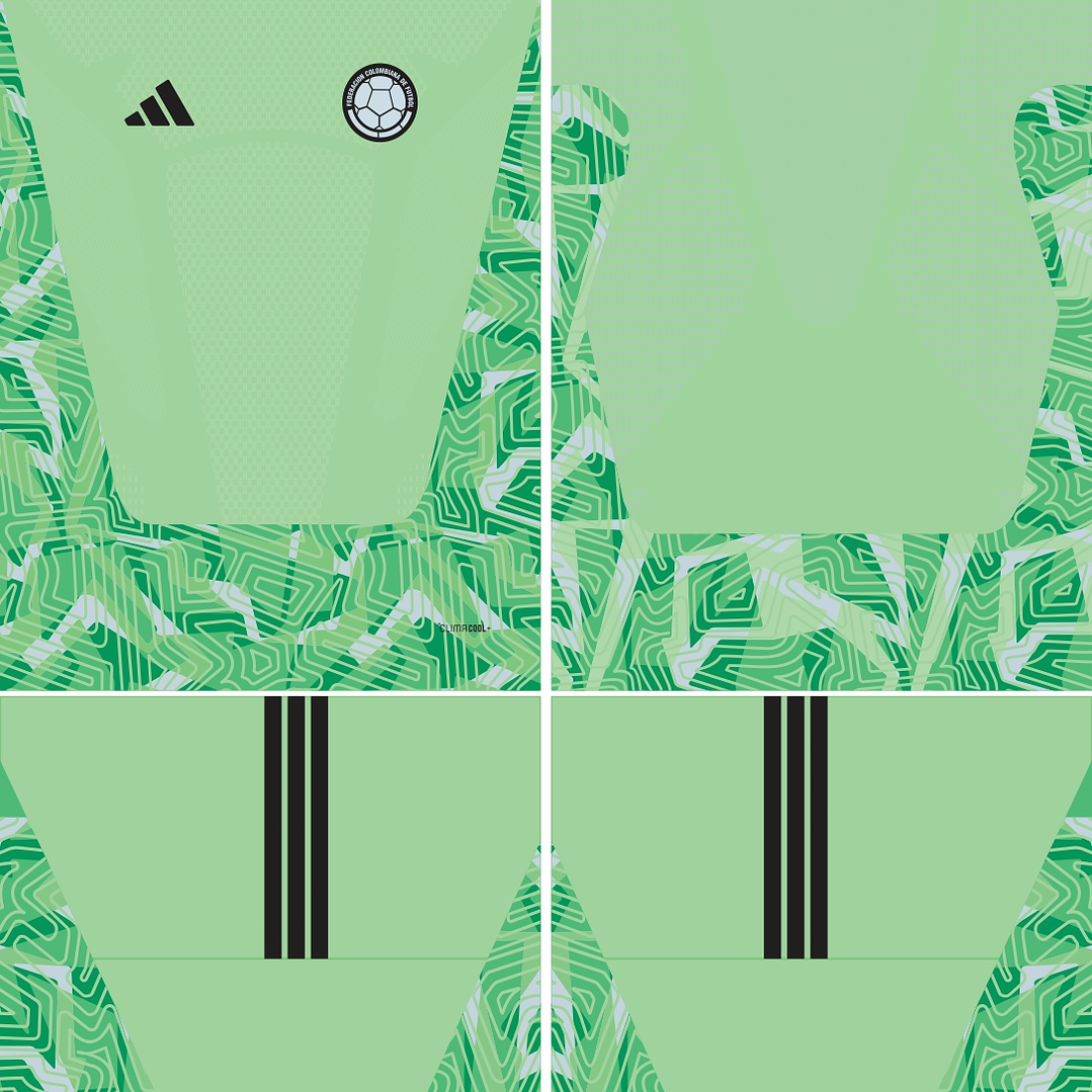 Arte Vetor Camisa Colombia Goleiro II 2026 2