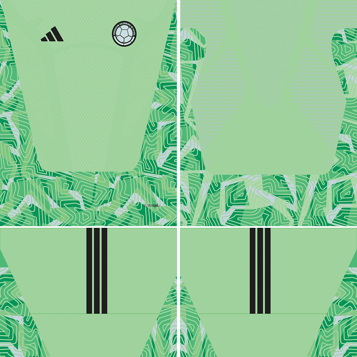 Arte Vetor Camisa Colombia Goleiro II 2026 2