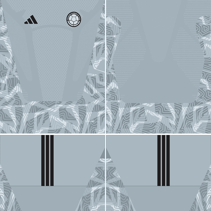 Arte Vetor Camisa Colombia Goleiro I 2026 2