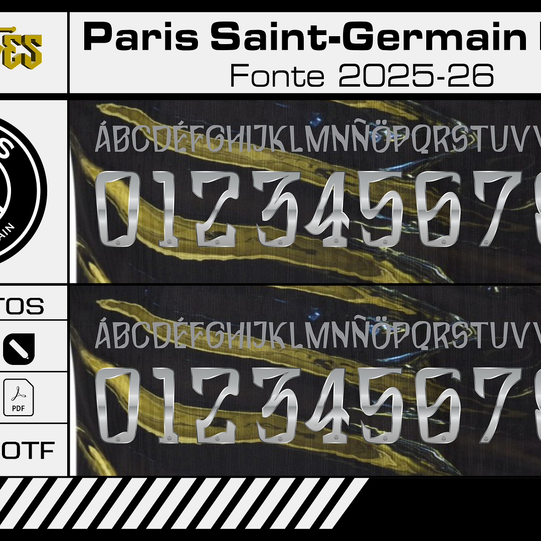 Fonte Paris Saint-Germain 2025-26 Fifth 1