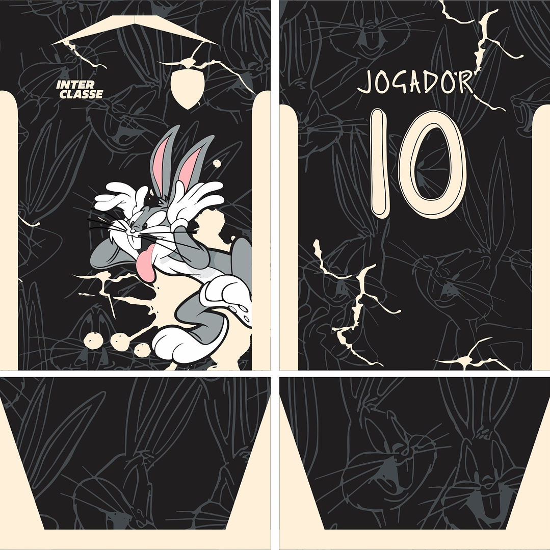 Arte Vetor Camisa Interclasse pernalonga Mod-898 2