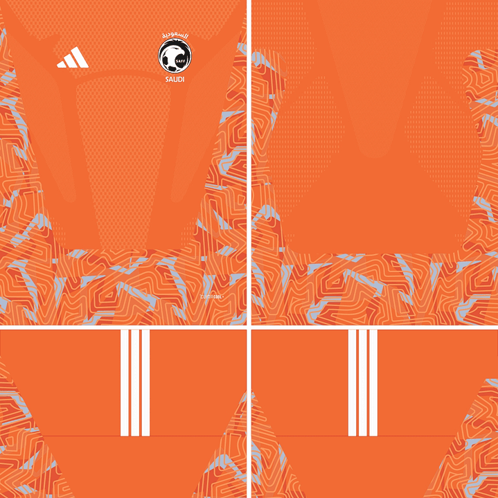 Arte Vetor Camisa Arabia Saudita Goleiro II 2026 2