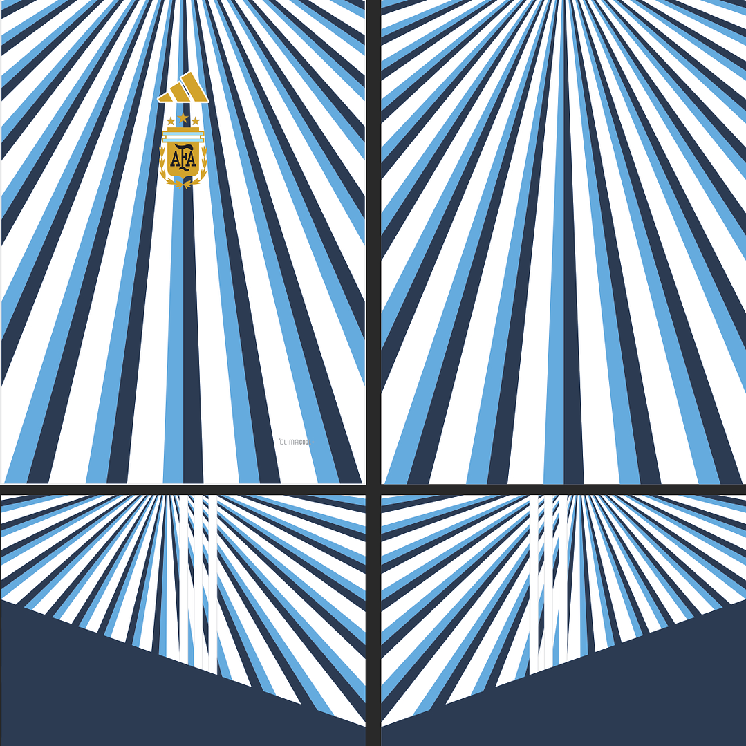 Arte Vetor Camisa Argentina Pré-Jogo I 2026 2