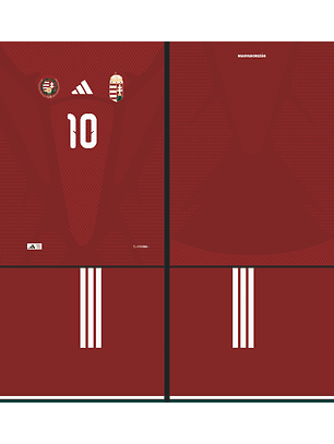 Arte Vetor Camisa Hungria Titular 2026-28