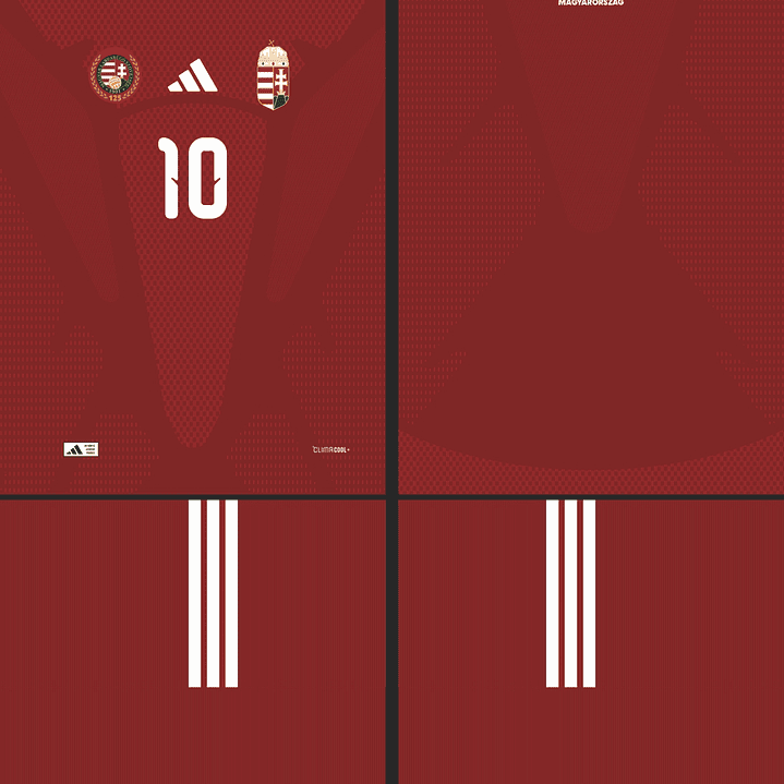 Arte Vetor Camisa Hungria Titular 2026-28 2