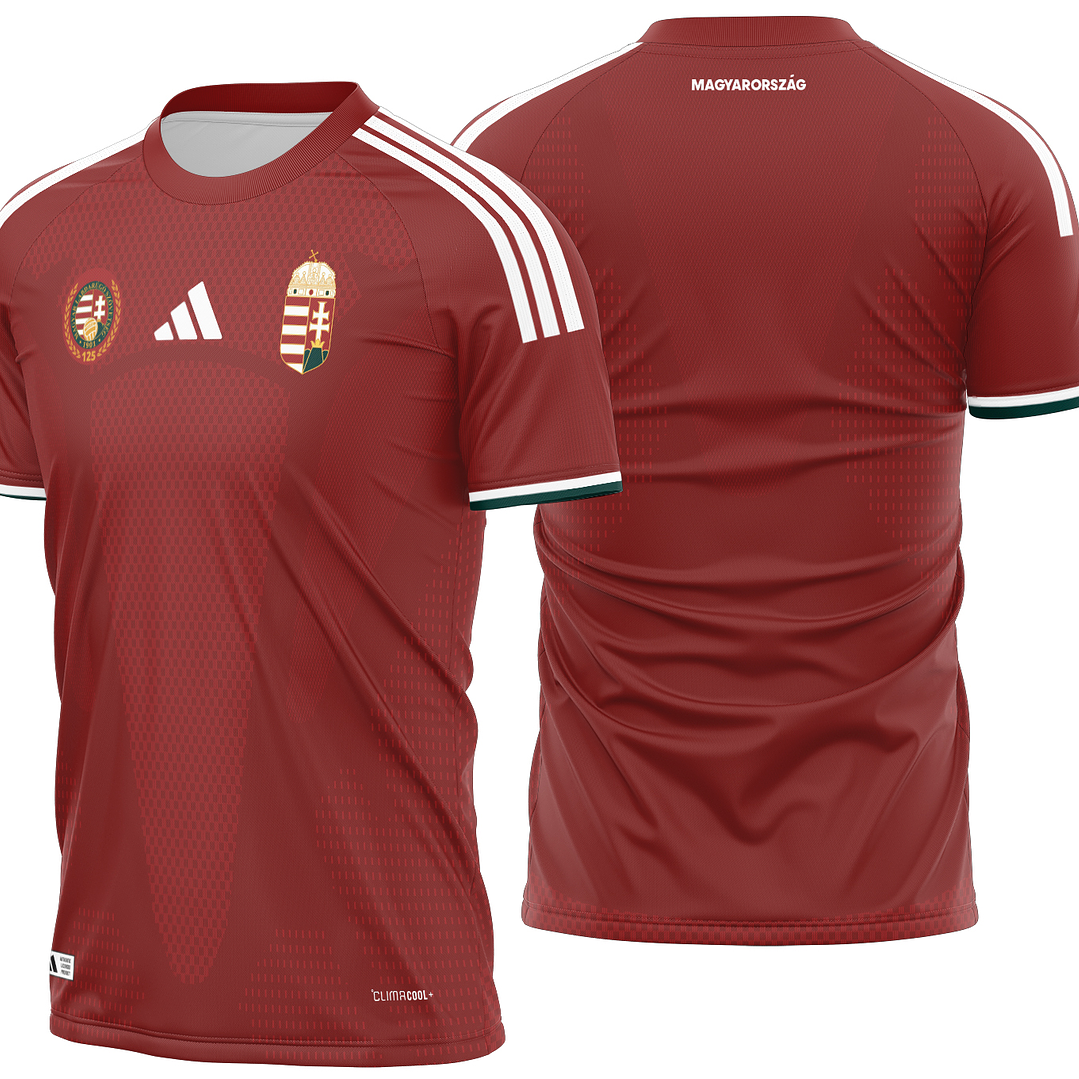 Arte Vetor Camisa Hungria Titular 2026-28 1