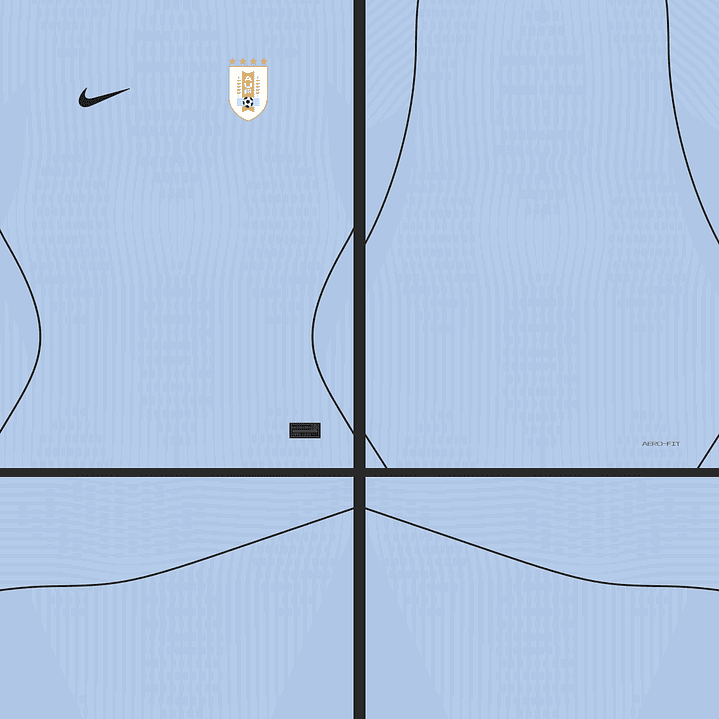 Arte Vetor Camisa Uruguai Titular 2026-28 2