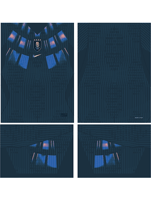 Arte Vetor Camisa Uruguai Reserva 2026