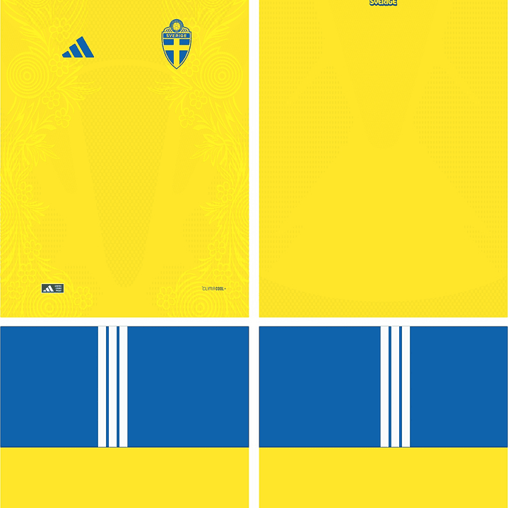 Arte vetor camisa Suecia Titular 2026 2