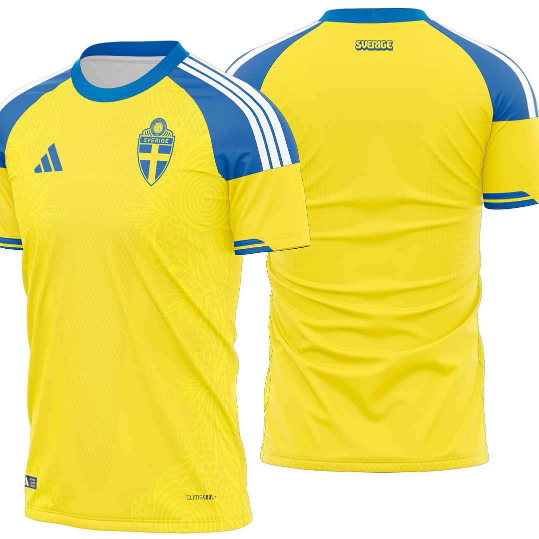 Arte vetor camisa Suecia Titular 2026 1