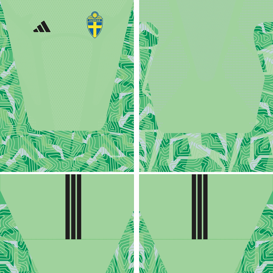 Arte vetor camisa Suecia Goleiro I 2026 2