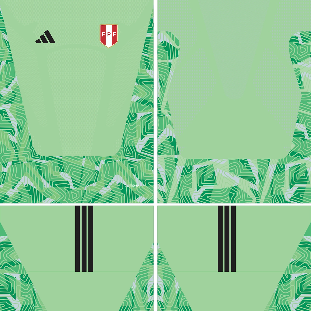 Arte Vetor Camisa Peru Goleiro I 2026 2