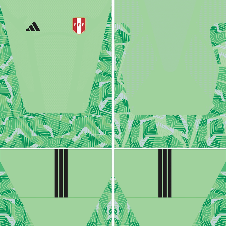 Arte Vetor Camisa Peru Goleiro I 2026 2