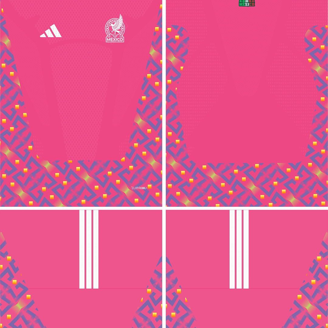 Arte Vetor Camisa Mexico Goleiro I 2026 2