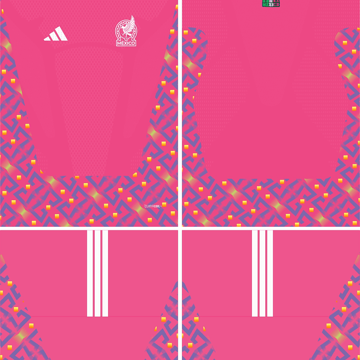 Arte Vetor Camisa Mexico Goleiro I 2026 2