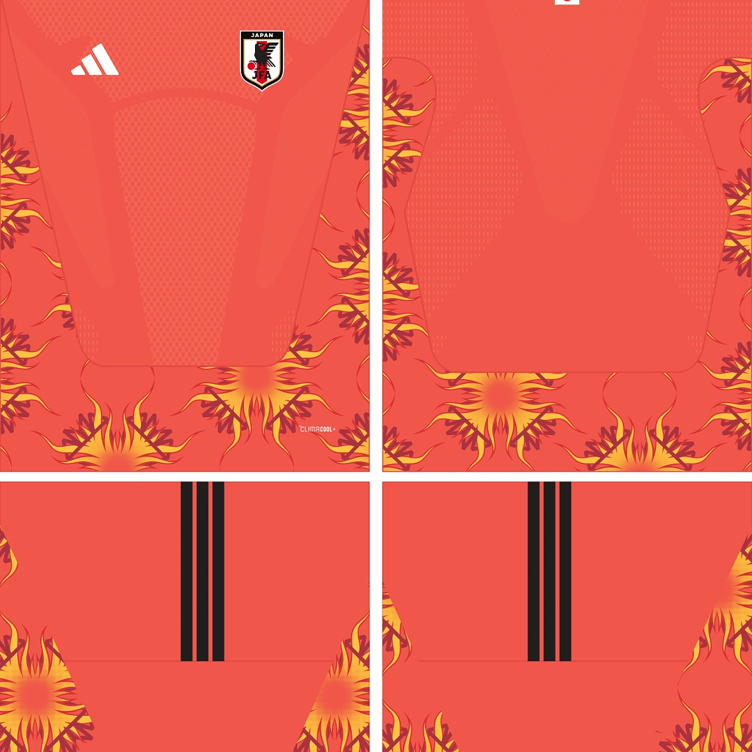 Arte Vetor Camisa Japão Goleiro I 2026 2