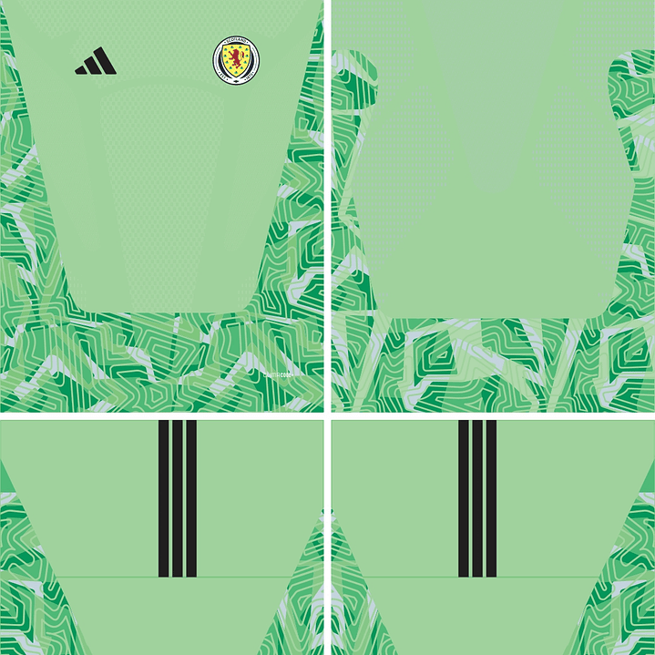 Arte Vetor Camisa Escocia Goleiro II 2026 2