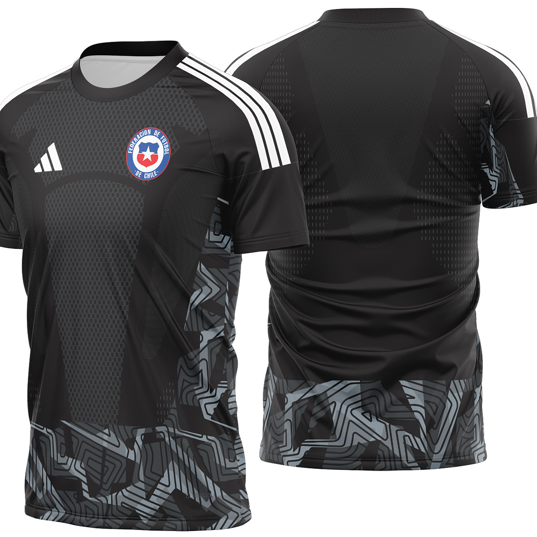 Arte Vetor Camisa Chile Goleiro I 2026 1