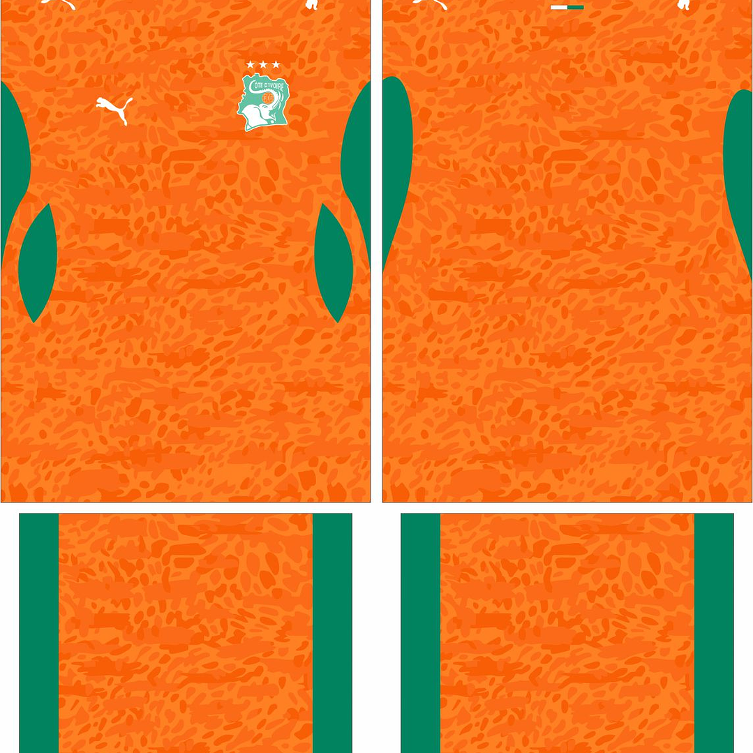 Arte Vetor Camisa Costa Marfim titular 2026 2