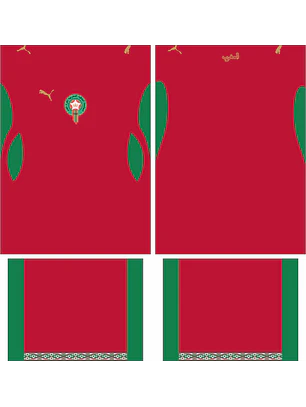 Arte Vetor Camisa Marrocos titular 2026