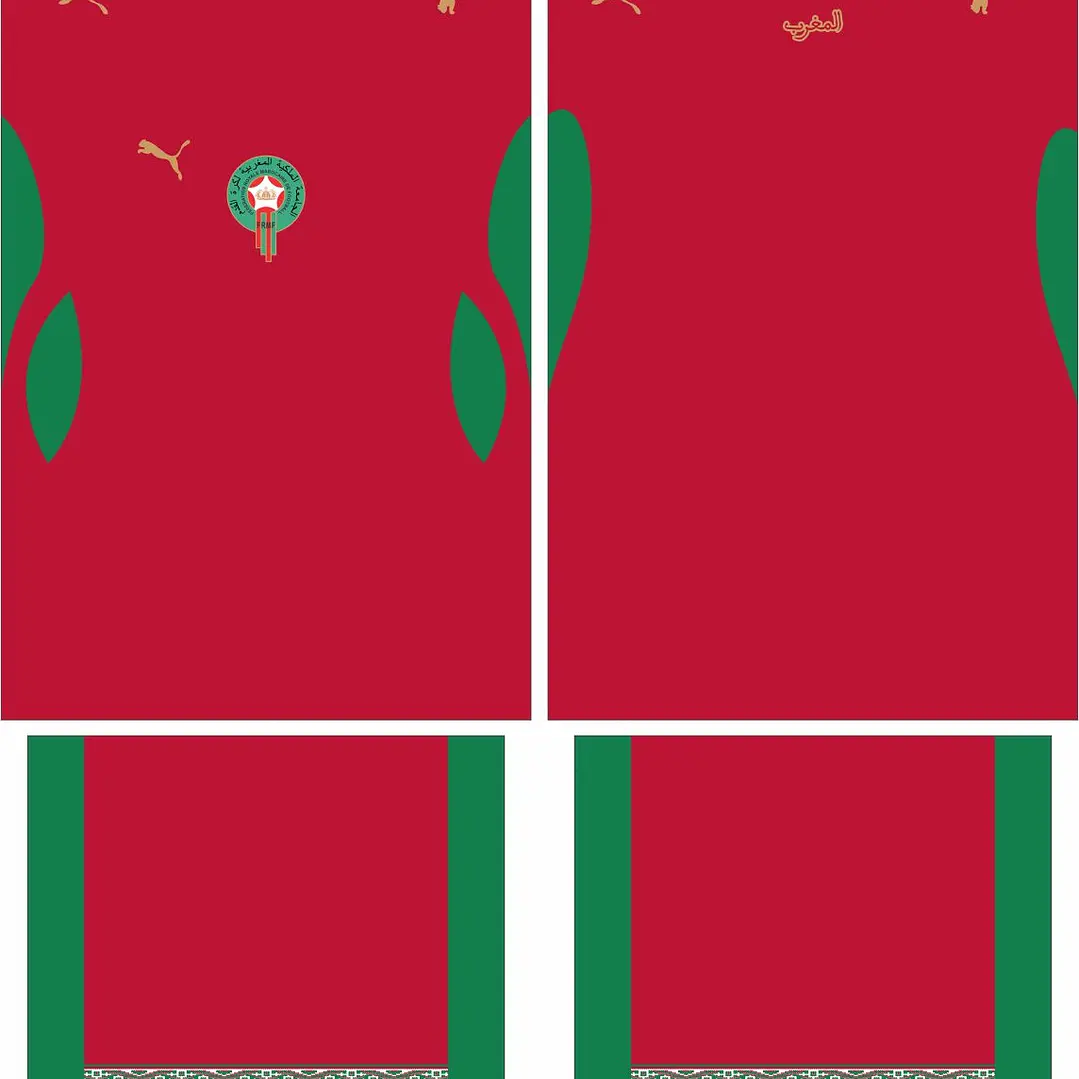 Arte Vetor Camisa Marrocos titular 2026 2