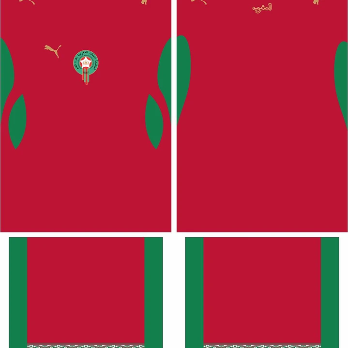 Arte Vetor Camisa Marrocos titular 2026 2