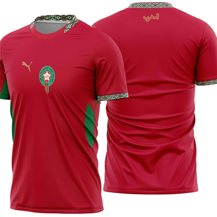 Arte Vetor Camisa Marrocos titular 2026 1