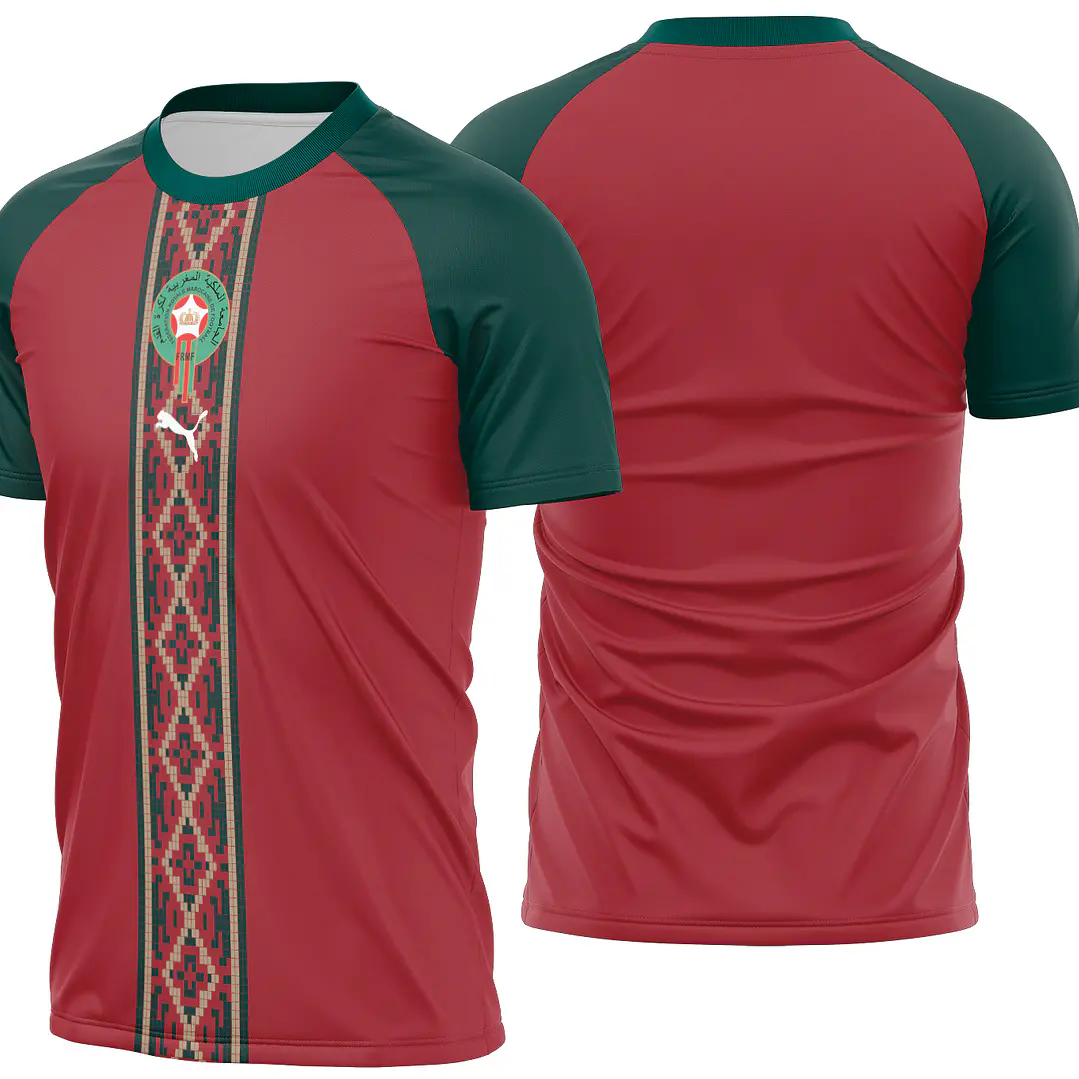 Arte Vetor Camisa Marrocos Pre-jogo 2026 1