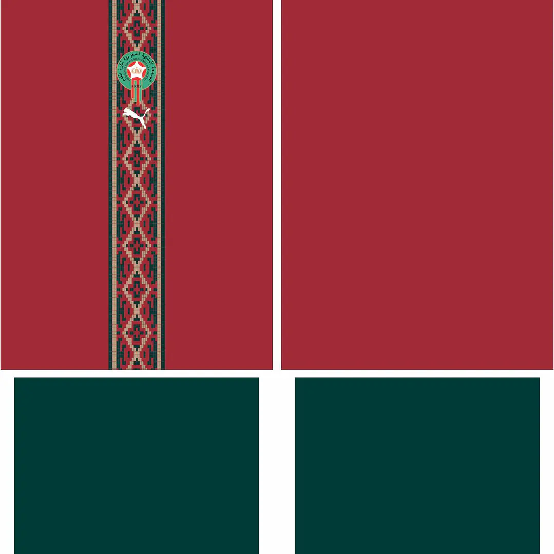 Arte Vetor Camisa Marrocos Pre-jogo 2026 2