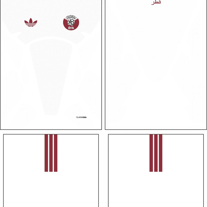 Arte Vetor Camisa Qatar visita 2026 2