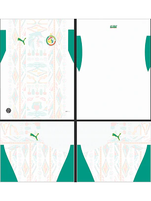 Arte vetor camisa Senegal Titular 2026-28
