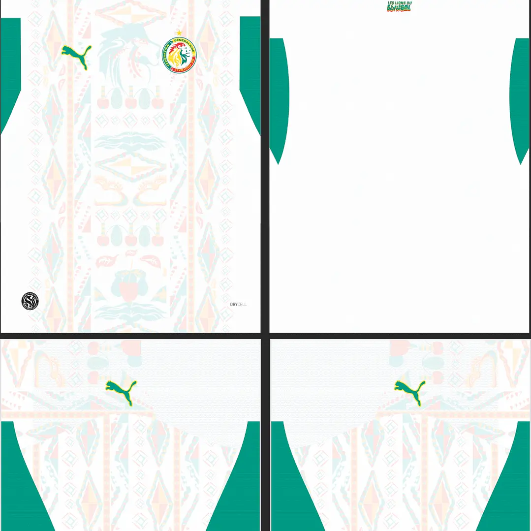 Arte vetor camisa Senegal Titular 2026-28 2