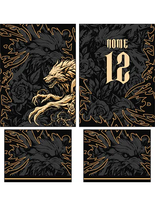 Arte Vetor Camisa Interclasse lobo Mod-901