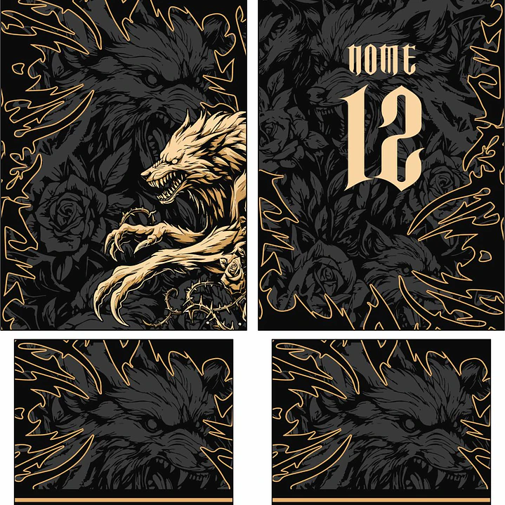 Arte Vetor Camisa Interclasse lobo Mod-901 2