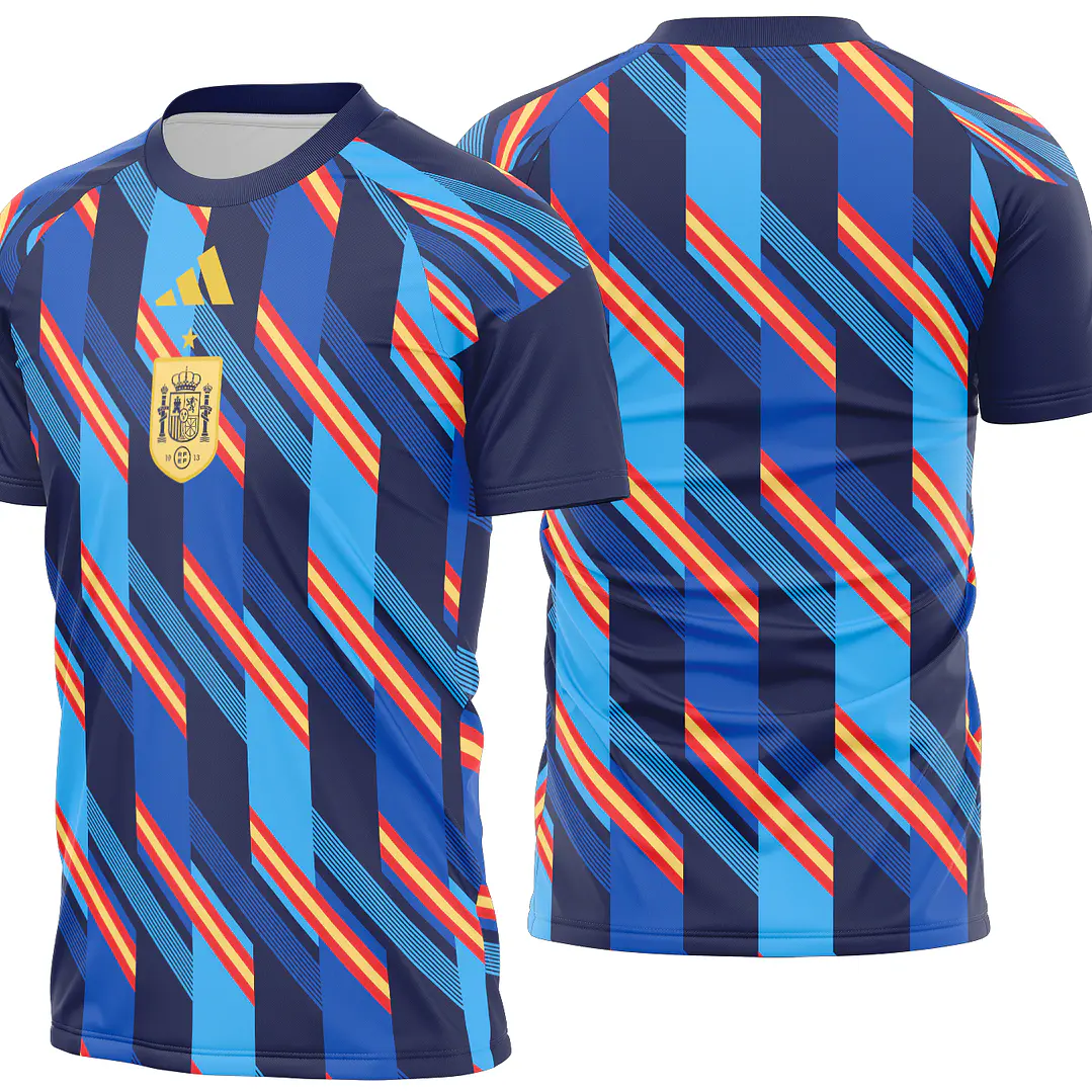 Arte Vetor Camisa Espanha Pre-jogo 2026 1