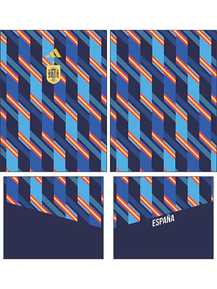 Arte Vetor Camisa Espanha Pre-jogo 2026