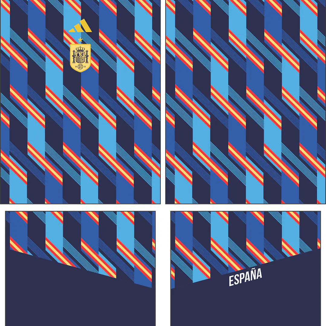Arte Vetor Camisa Espanha Pre-jogo 2026 2