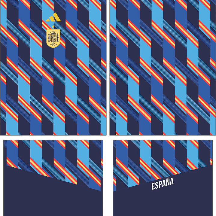 Arte Vetor Camisa Espanha Pre-jogo 2026 2