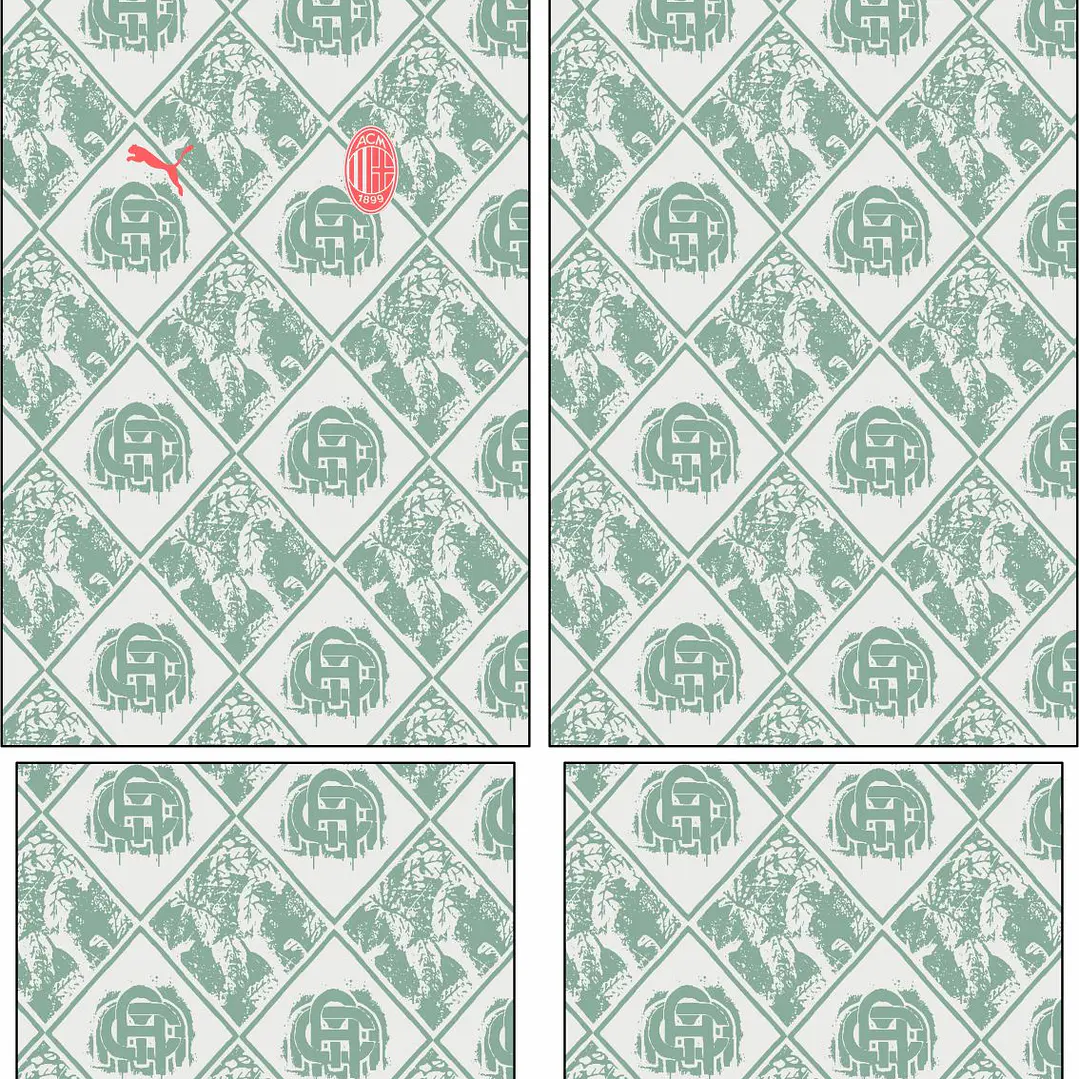 Arte Vetor Camisa AC Milan FtblCulture 2025-2026 2