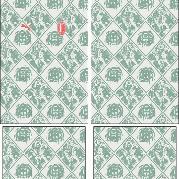 Arte Vetor Camisa AC Milan FtblCulture 2025-2026 2