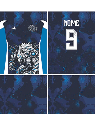 Arte Vetor Camisa Interclasse lobo Mod-903